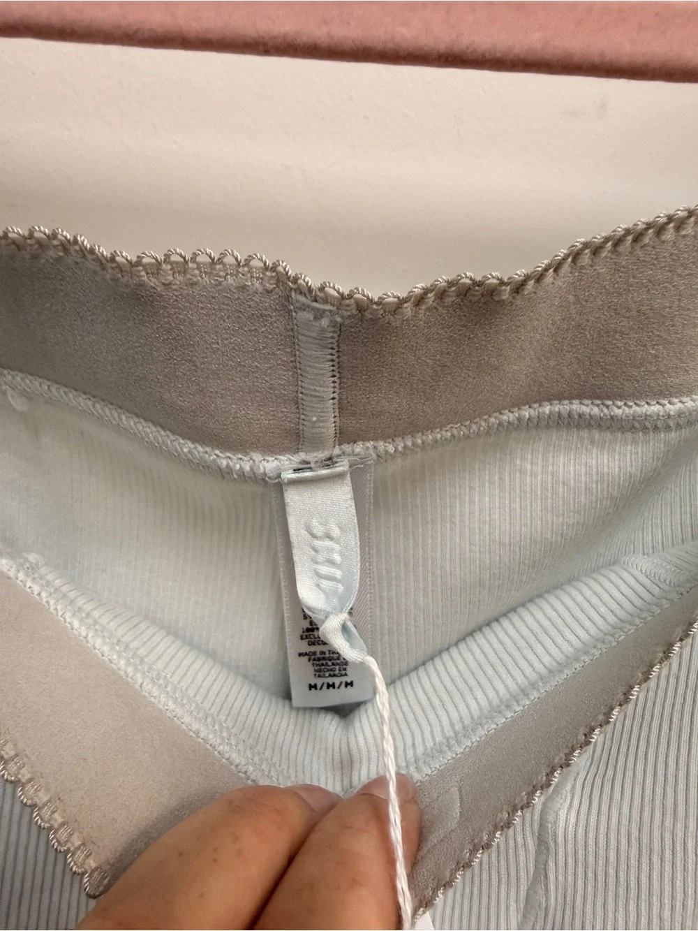 SKIMS Light Gray Ribbed Boxer Shorts